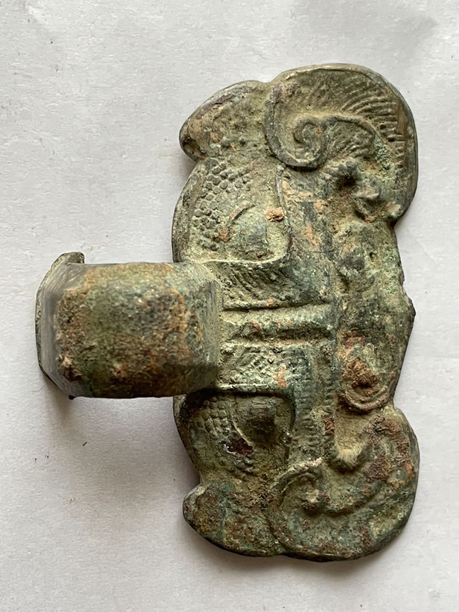 AO17 須賀月芳 香立 香合 共箱 栞 各共布 高岡銅器 二点揃 鋳銅製 AO17