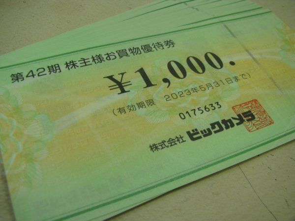 12000円分 ビックカメラ + コジマ 株主優待券 匿名配送 ソフマップ