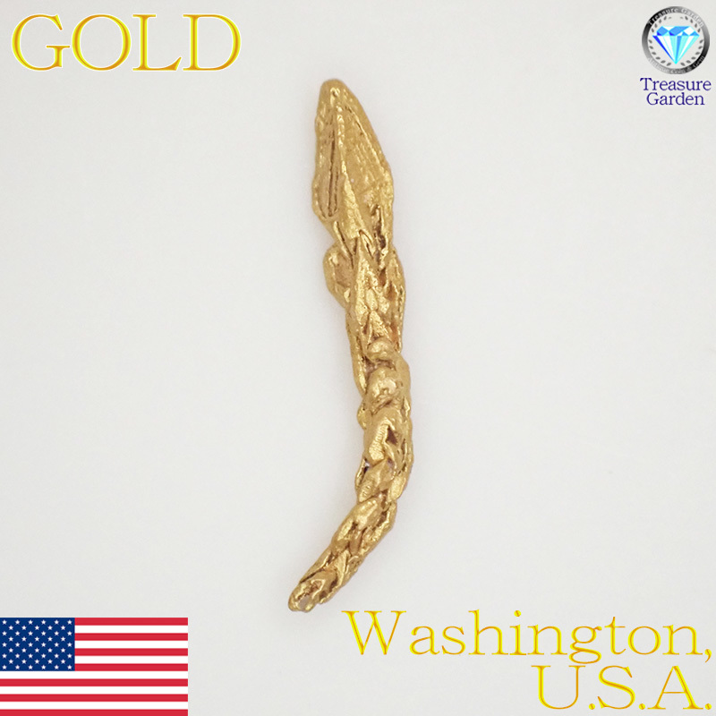 レア！金の細長いワイヤー状結晶】 アメリカ ワシントン産 自然金 結晶