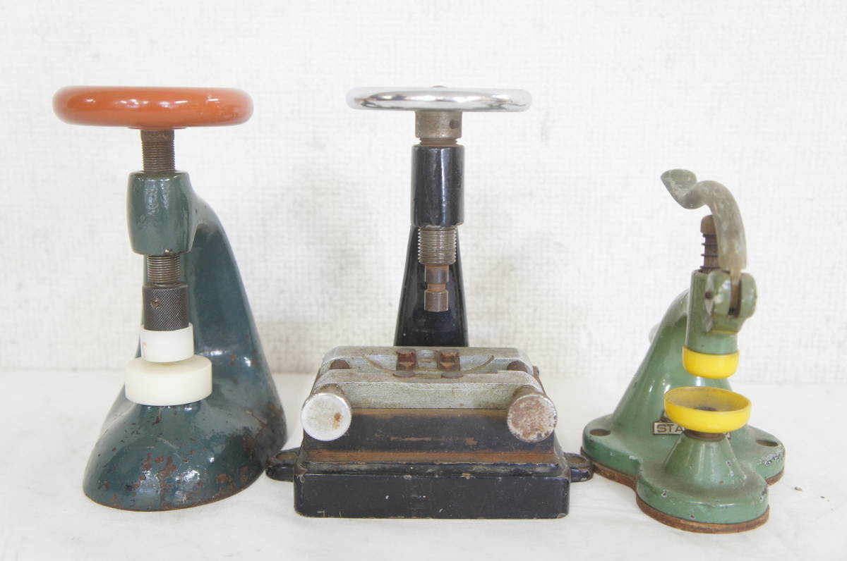 時計工具 GEM ポンス タガネ 時計店 木製ケース GEM ポンス台 たがねセット