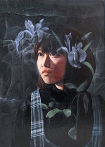 ホキ美術館出品作家♪茅原佳介☆肉筆 写実絵画 白日会作家 水彩