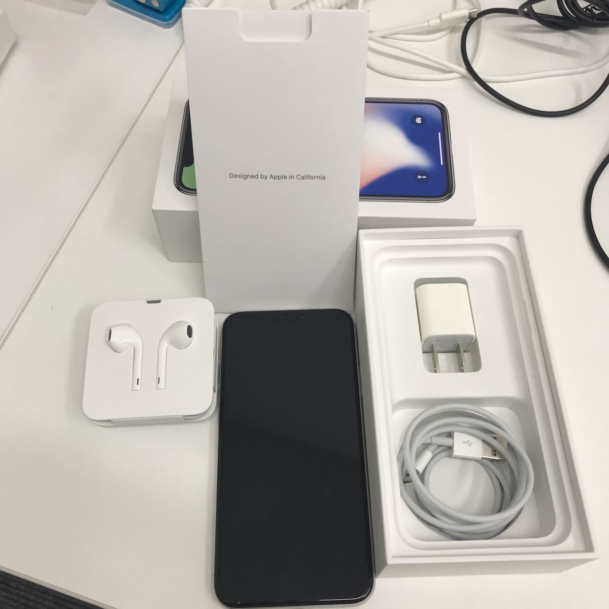 iPhone X 64GB シルバー ソフトバンク SIM無し リセット済み 64GB X