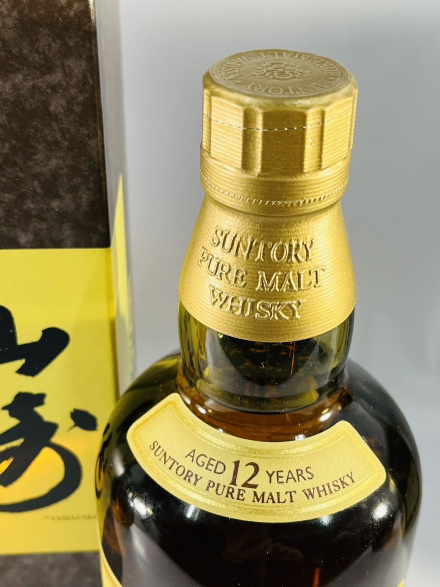 未開栓] サントリー ピュアモルトウイスキー 山崎12年 750ml 木箱付