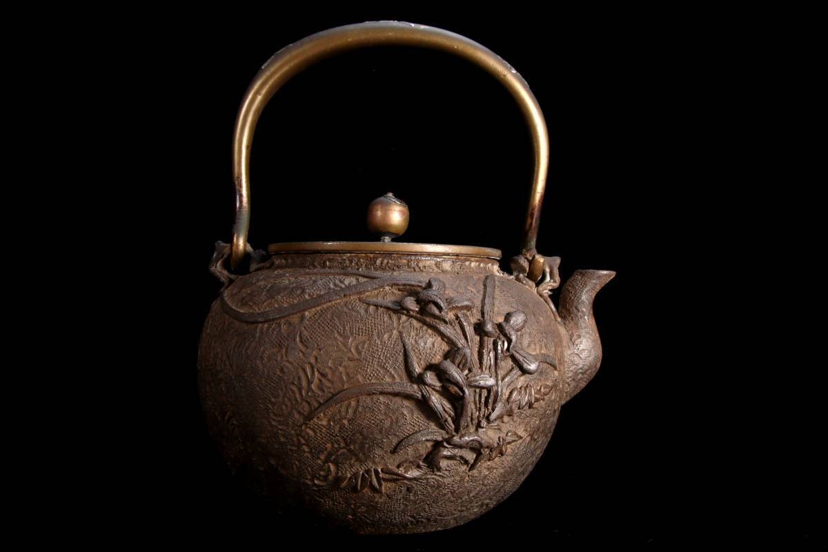 亀文堂 造 金銀象嵌 岩肌 茶道具 重量約2170g 2026年最新】亀文堂 鉄瓶