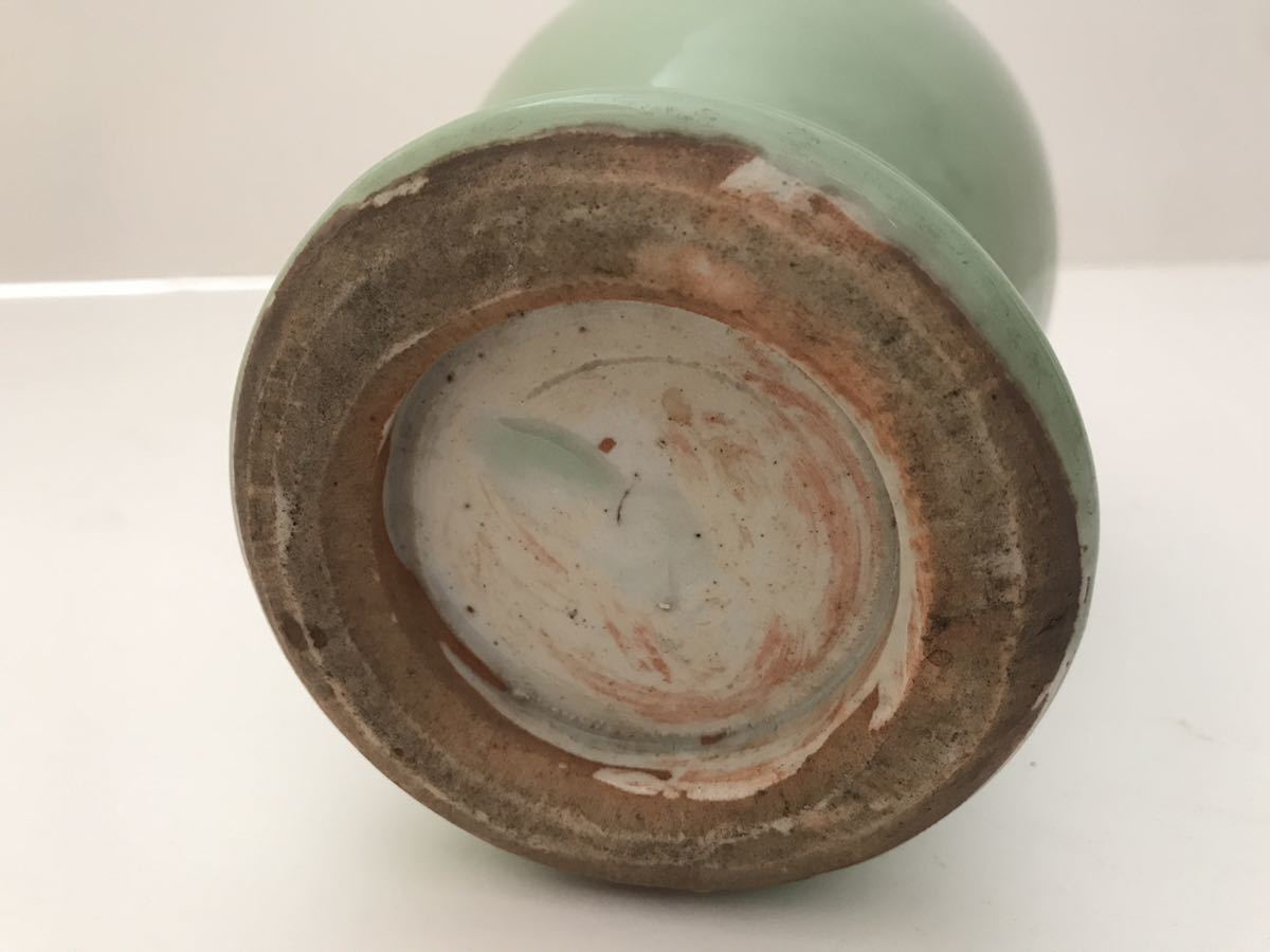 極美品中国古玩 花瓶 哥窯 青磁 骨董 古玩 古美術 高22.5c m YC016