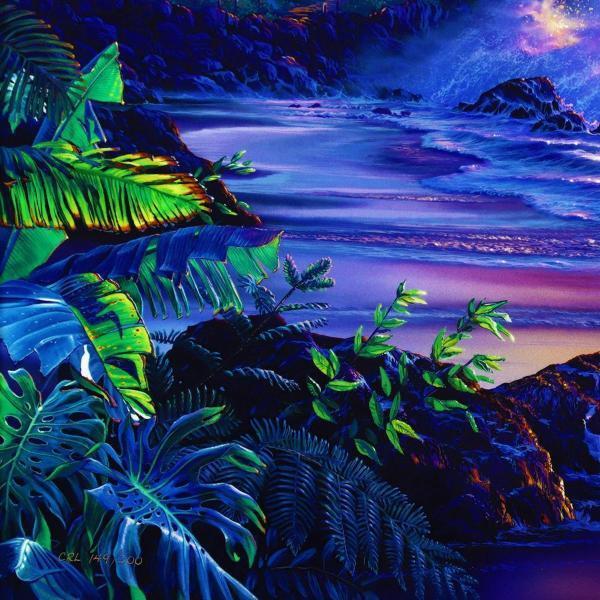 真作ラッセン（Lassen） 【エスケープ】 手彩色ラッセングラフ 直筆サイン