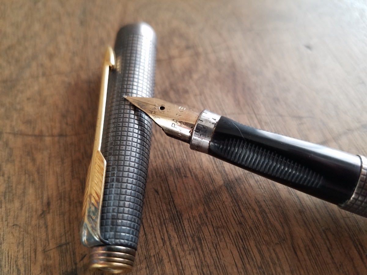 Z-Parker PARKER 14K POINT STERLING SILVER 万年筆 14金 刻印