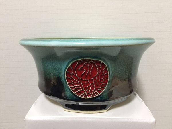 ☆堀江美功／盆栽鉢／紋付き☆