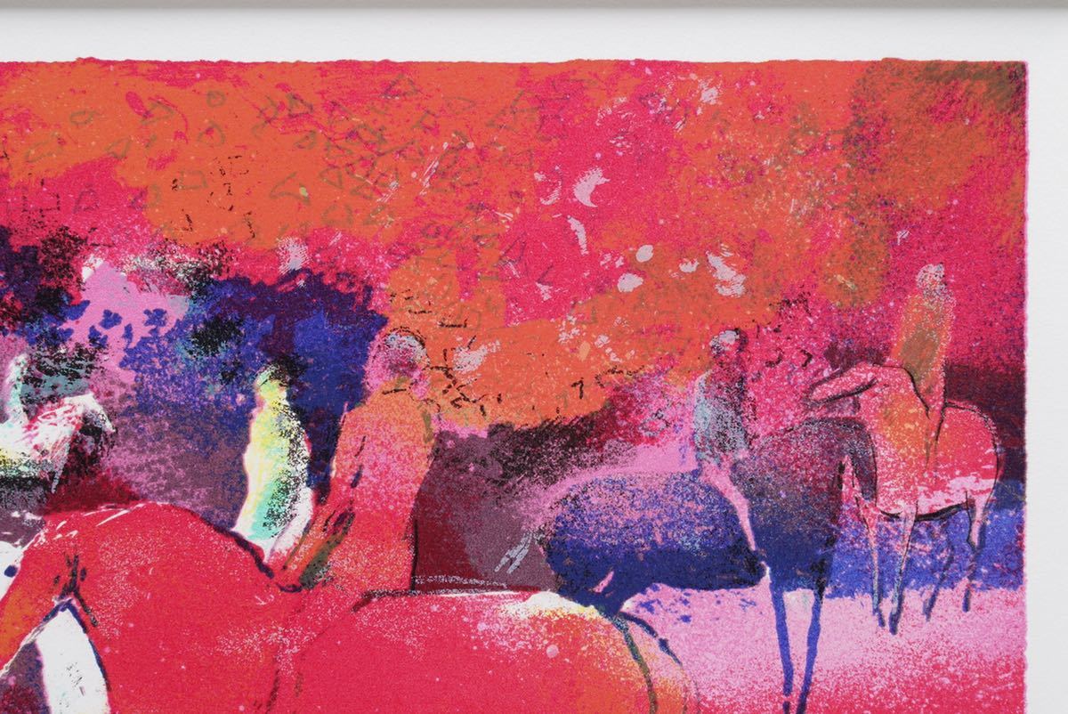 リトグラフ ポール ギヤマン ポール・ギヤマン「赤い 美品 ポール