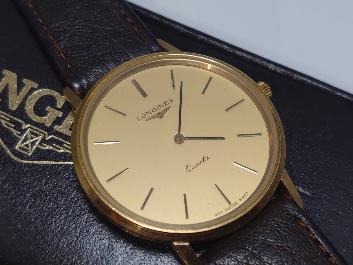 ロンジン ゴールド スクエア文字盤 金属ベルト 時計