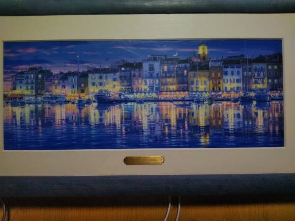 笹倉 鉄平 サントロペ アート ポスター 複製 額装 額縁付 画 HIBELL