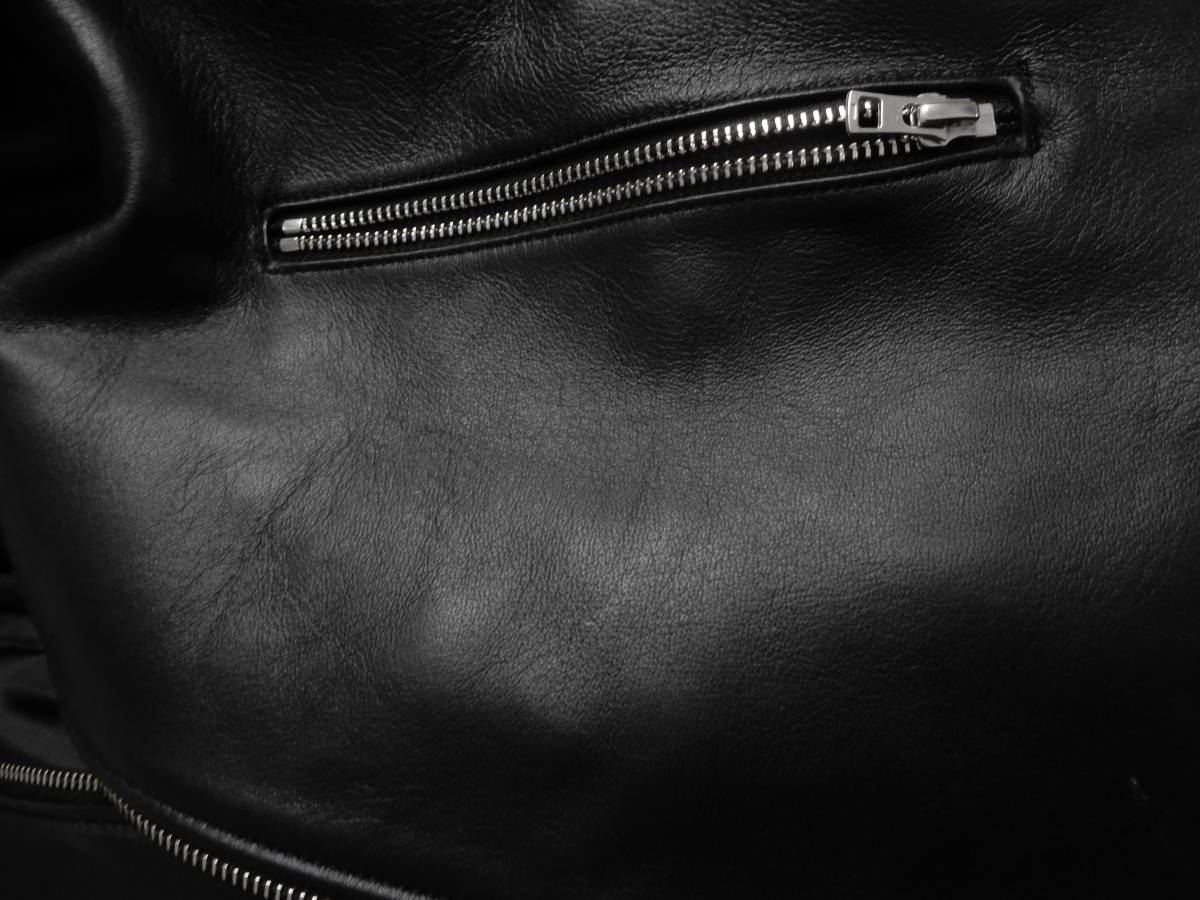 LIDnM リドム ラムレザーシングルライダースジャケット ブラック