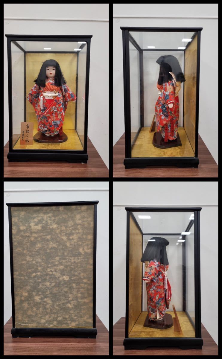 市松人形 吉徳大光 ガラスケース付 寿翁作 雛人形 ガラスケース入り｜
