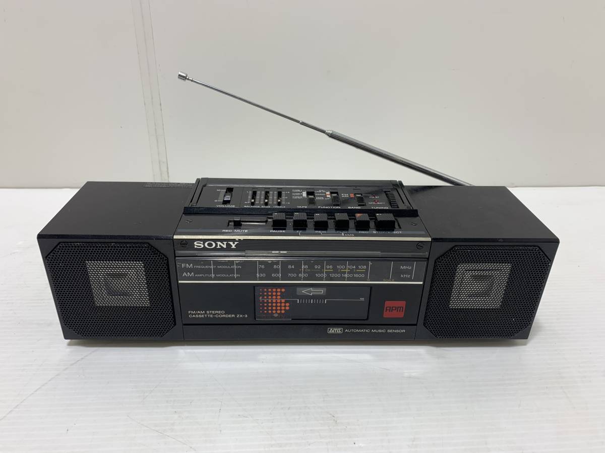 303◇SONY ZX-3 ソニー FM/AMステレオラジオカセット ラジカセ【簡単