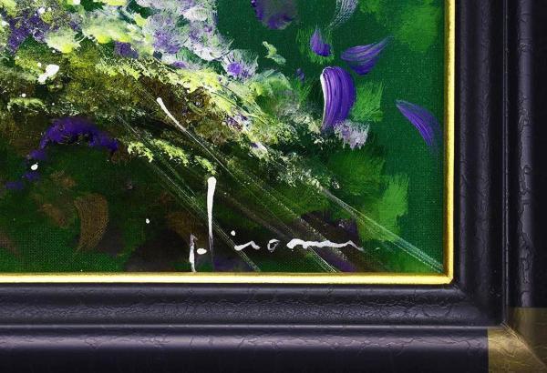 洋画家 立川広己 パープルシャワー 油絵 静物画 洋画家 立川広己