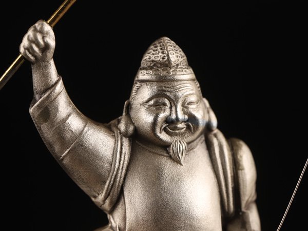 流 美術品 銀製 恵比寿大黒置物 ケース付 KJ401(銀製)｜売買された