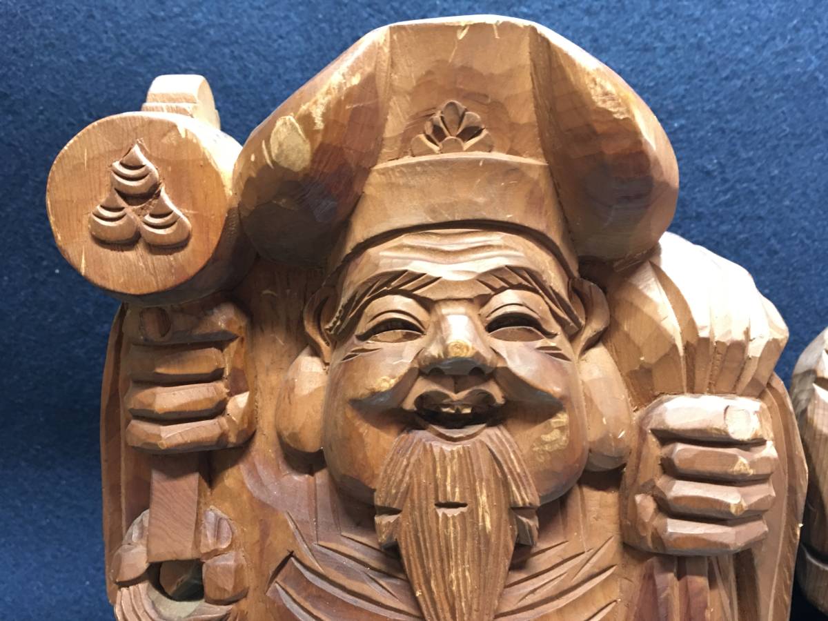 大黒様木彫彫刻骨董木製