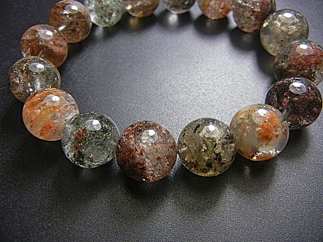 高級天然水晶JFV0675 最上級多彩ガーデンクオーツ 13mm透明お勧め