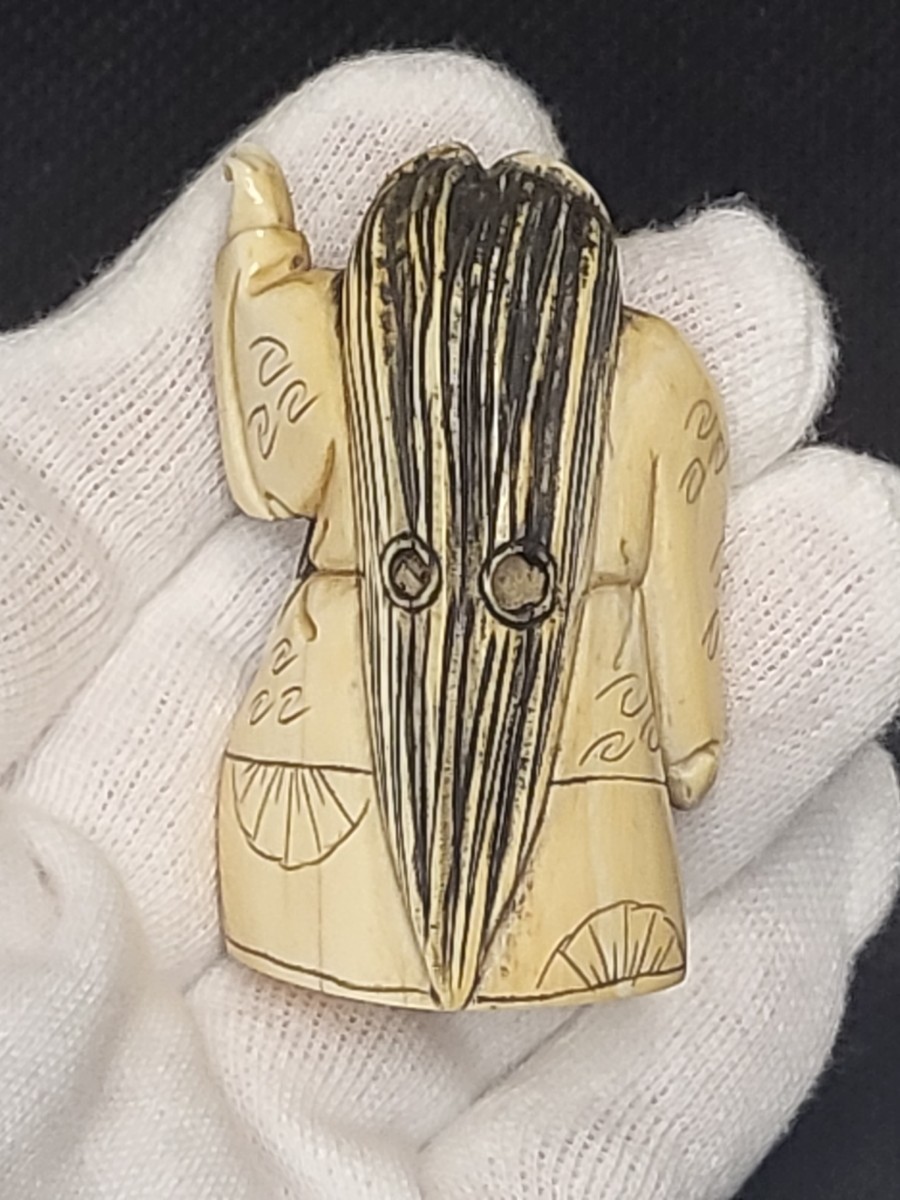 からくり根付 時代物 極上 在銘-ショッピング販売店 提げ物 （2023年10月27