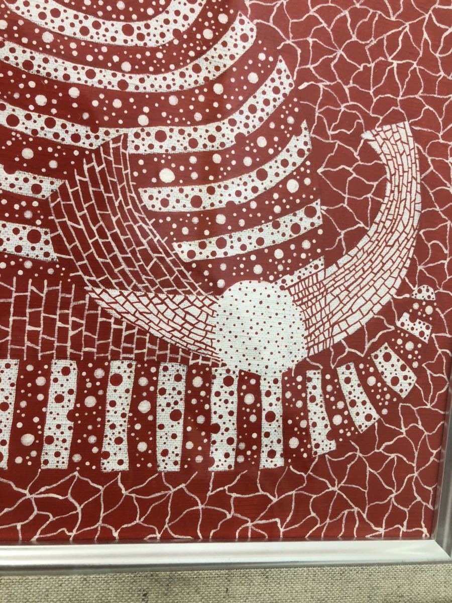 草間彌生【帽子】肉筆/表裏サイン有り/油彩/アクリル/絵画/額縁 B*B様