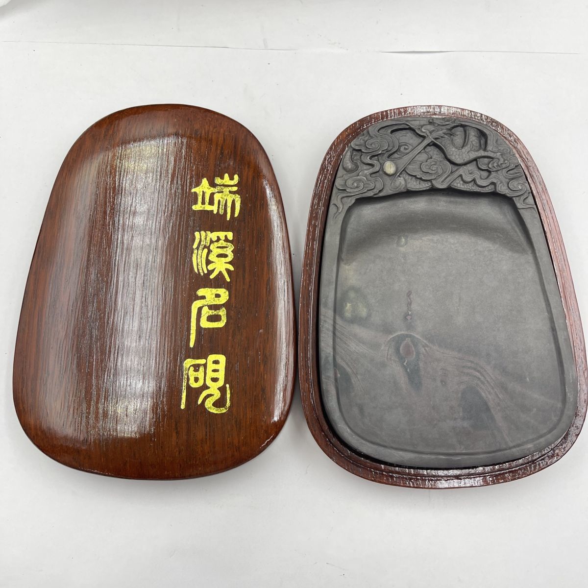 中国端渓硯 長方硯 石紋 中国四大名硯 骨董品 端渓硯
