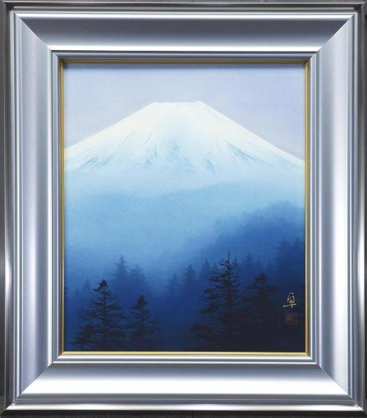 3-1898 掛軸富士大竹卓作 富士山 日本画 大竹卓