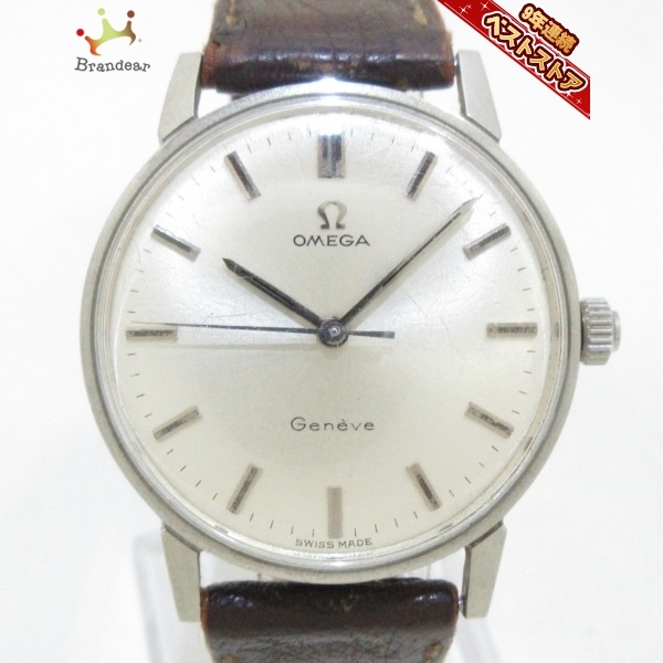 1円☆稼働品【OMEGA/オメガ】シーマスター デイト ホワイト文字盤