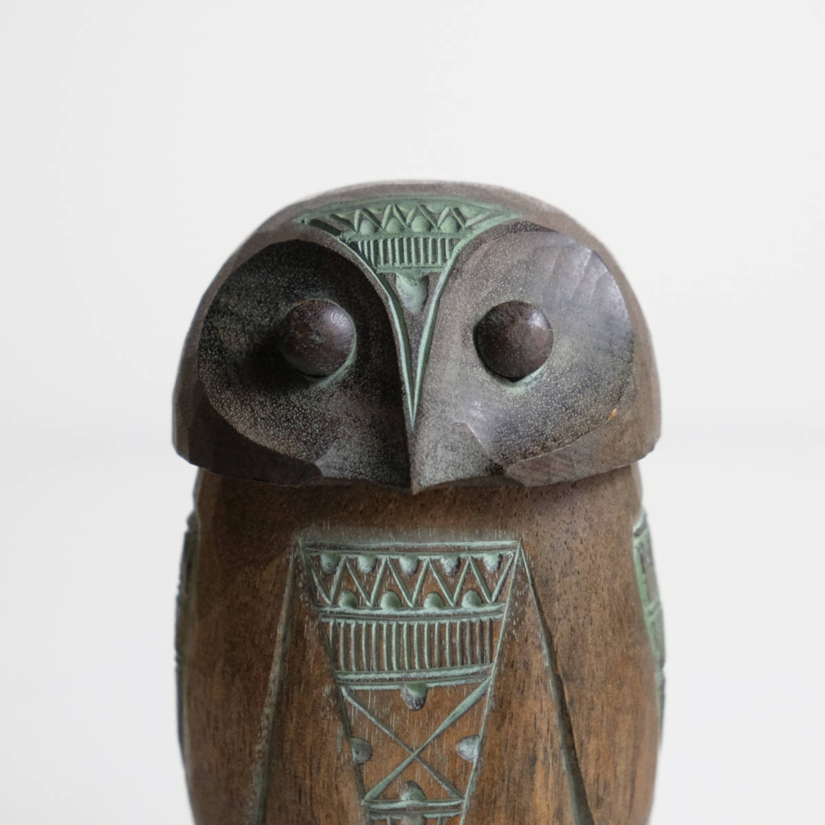 砂澤ビッキ『木梟 煙草入れ』 ビッキデザイン フクロウ アイヌ美術 木彫