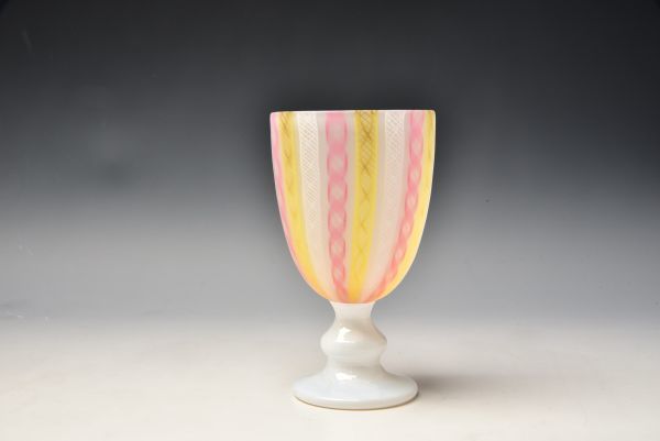 藤田喬平 手吹硬質金彩ワイングラス 共箱 美品 文化勲章受章 2025