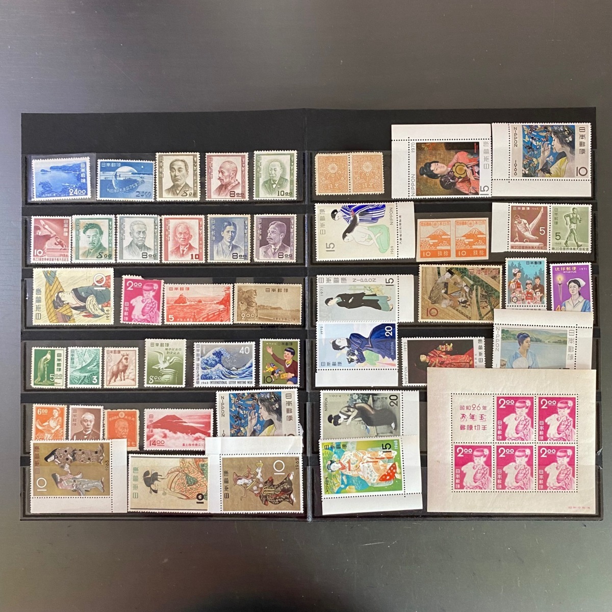 銭単位切手趣味週間 見返り美人シート5.00円 昭和23年1948年 紙 昭和23