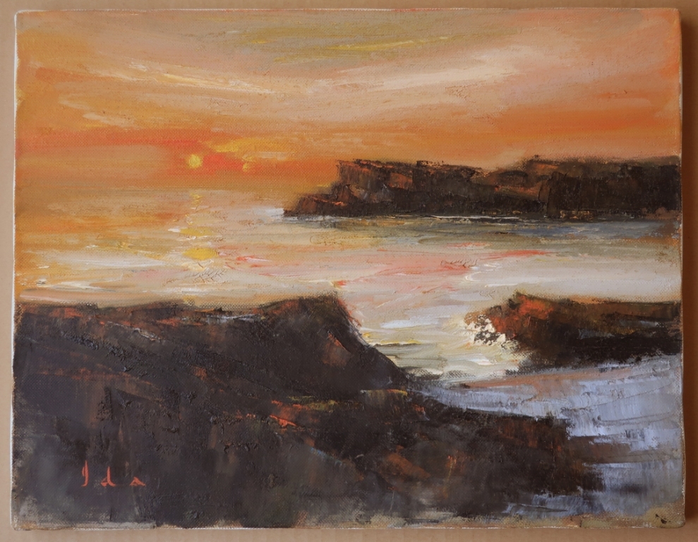 油彩 井田繁 6号 油絵 肉筆 キャンバス 真作保証 元光陽会運営委員