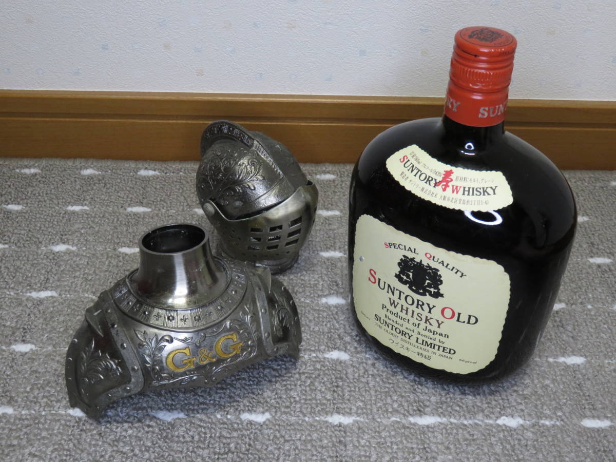 サントリーオールドウイスキー特級 G＆G甲冑ボトルカバー付き