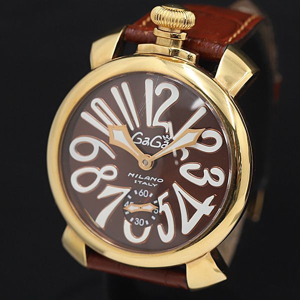 箱付 ガガミラノ マヌアーレ 5021 QZ シェル文字盤 箱付 ガガミラノ