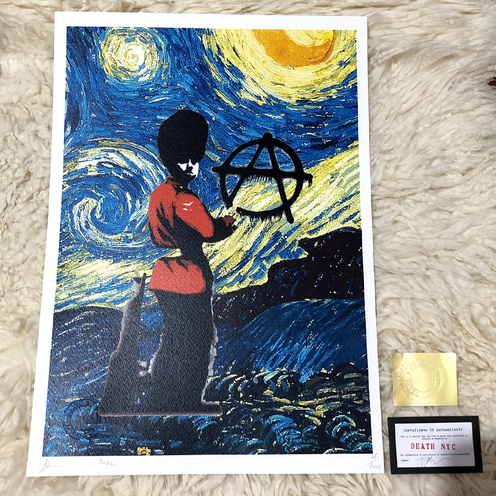 death nyc 世界限定100枚 バンクシー ゴッホ 星月夜 【公式通販】