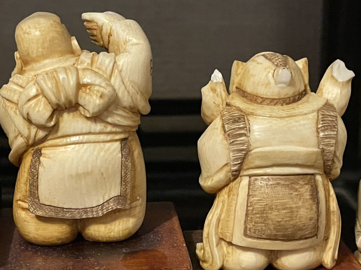 天然素材 象牙，マンモス ，根付，置物，骨董，七福神 【公式通販】
