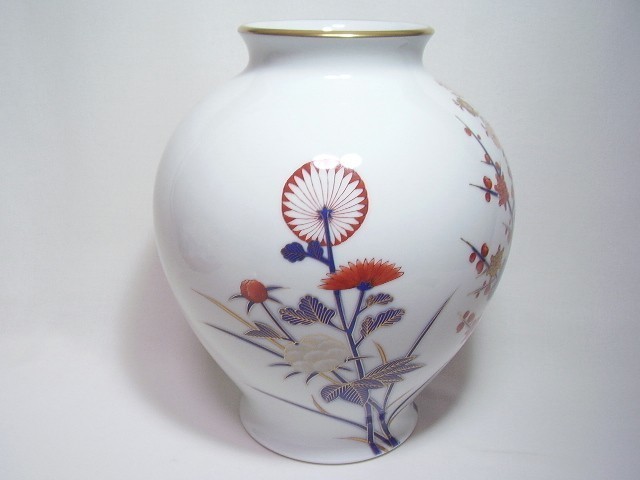 古伊万里四季）花瓶/美品 古伊万里四季）花瓶|有田焼の老舗-香蘭社