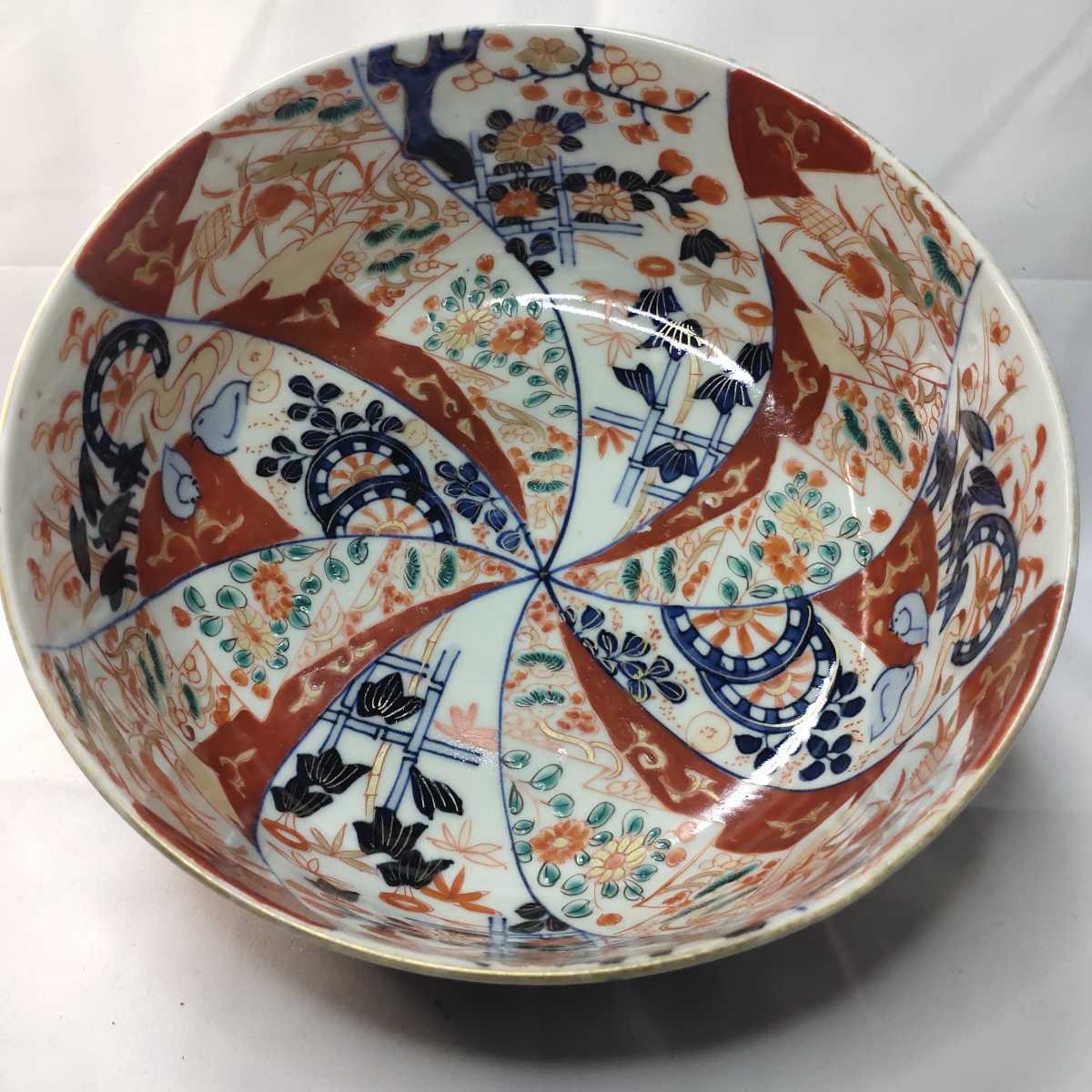 ◇ 伊万里 色絵 四寸皿 十客 ◇ 古伊万里】 色絵金彩牡丹文四寸皿 小皿