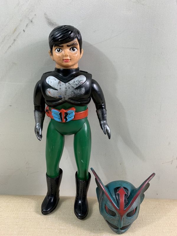 希少 当時物 無版権 超人バロム1 ソフビ 特撮ヒーロー 面取れ パチ