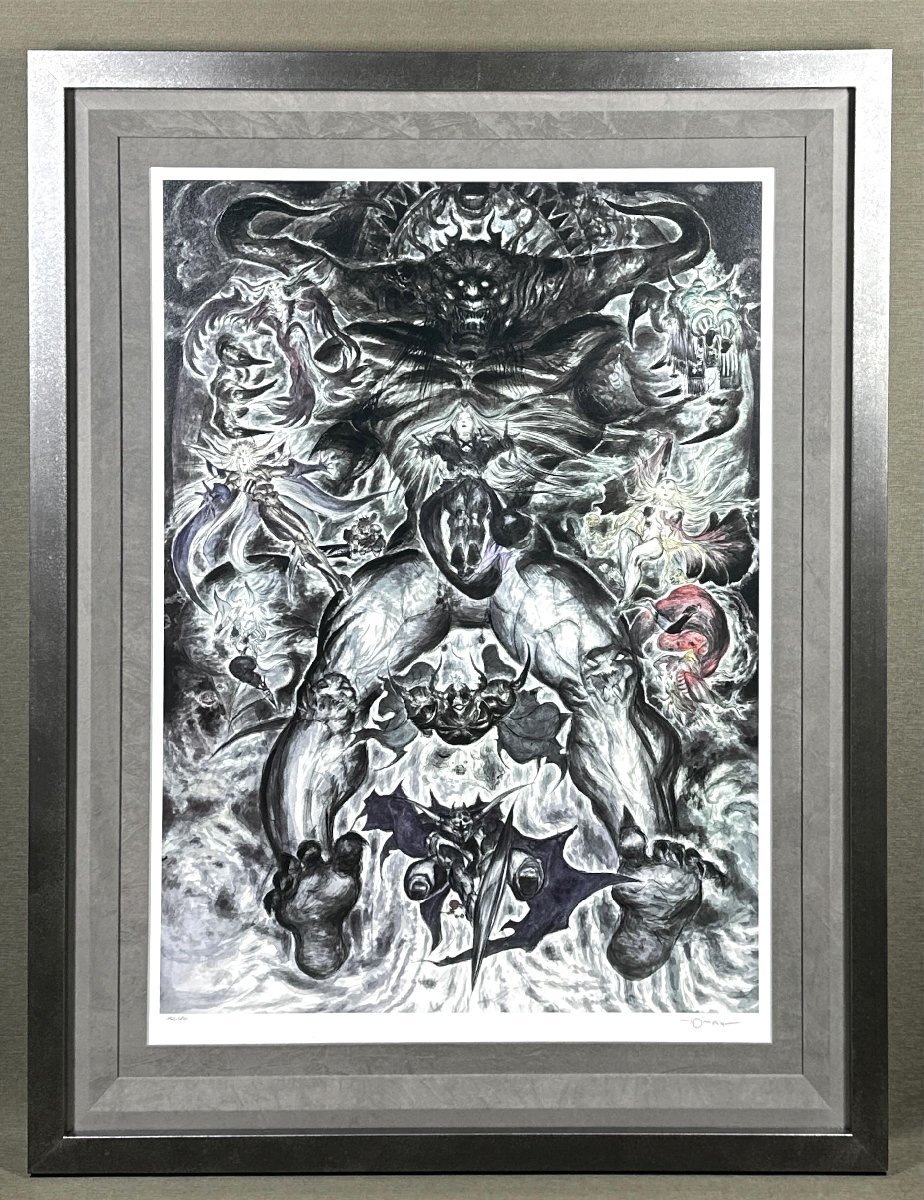 天野喜孝「ブラックジャク イン ニューヨーク」ミクスドメディア 版画