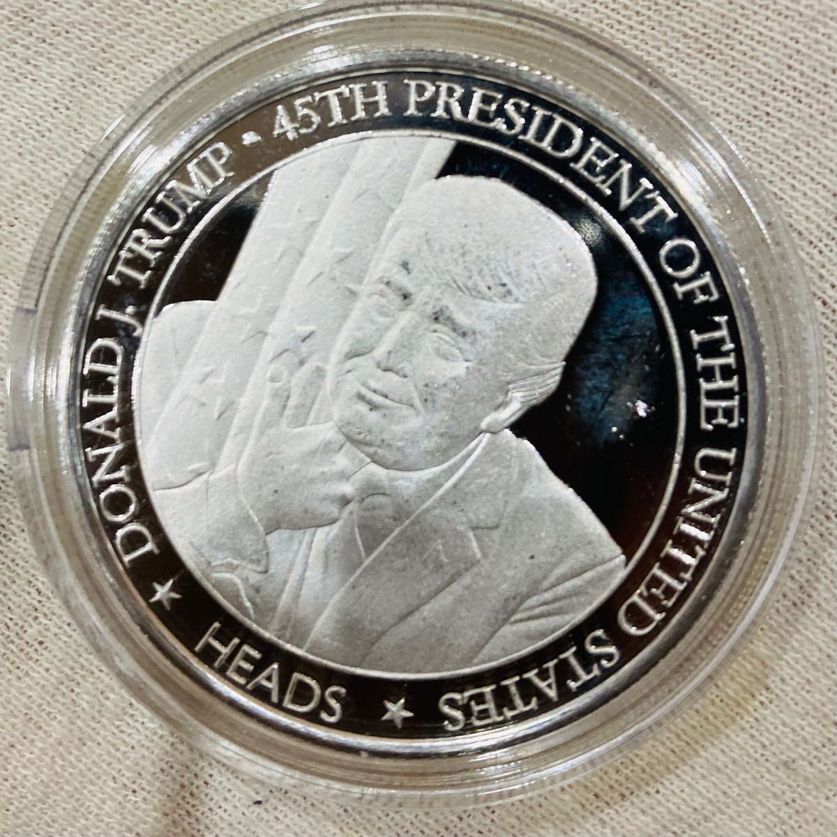 トランプ大統領 バイデン大統領 1オンス カラー 純銀バー ジェイル
