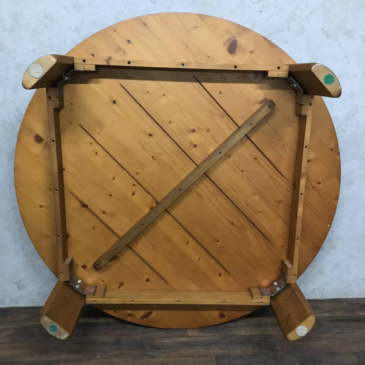 🔷🔶🔷FI16/17 円卓 丸テーブル 座卓 直径125cm 木製 無垢材 ちゃぶ台