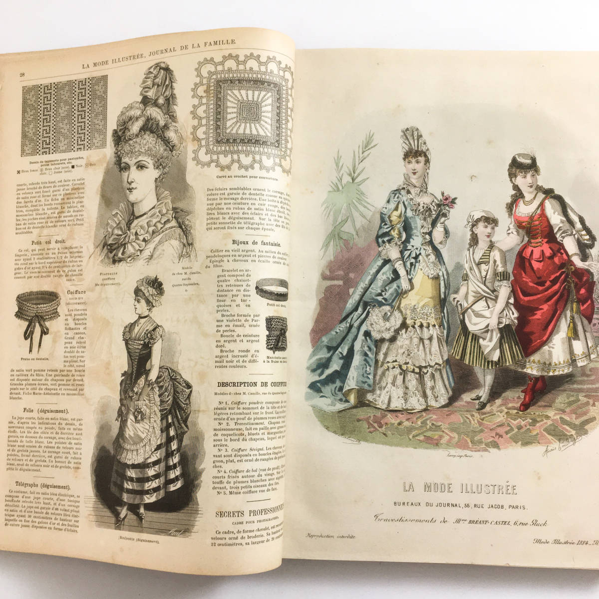 La mode illustree ラ・モード イリュストレ 416ページ 銅版画カラー