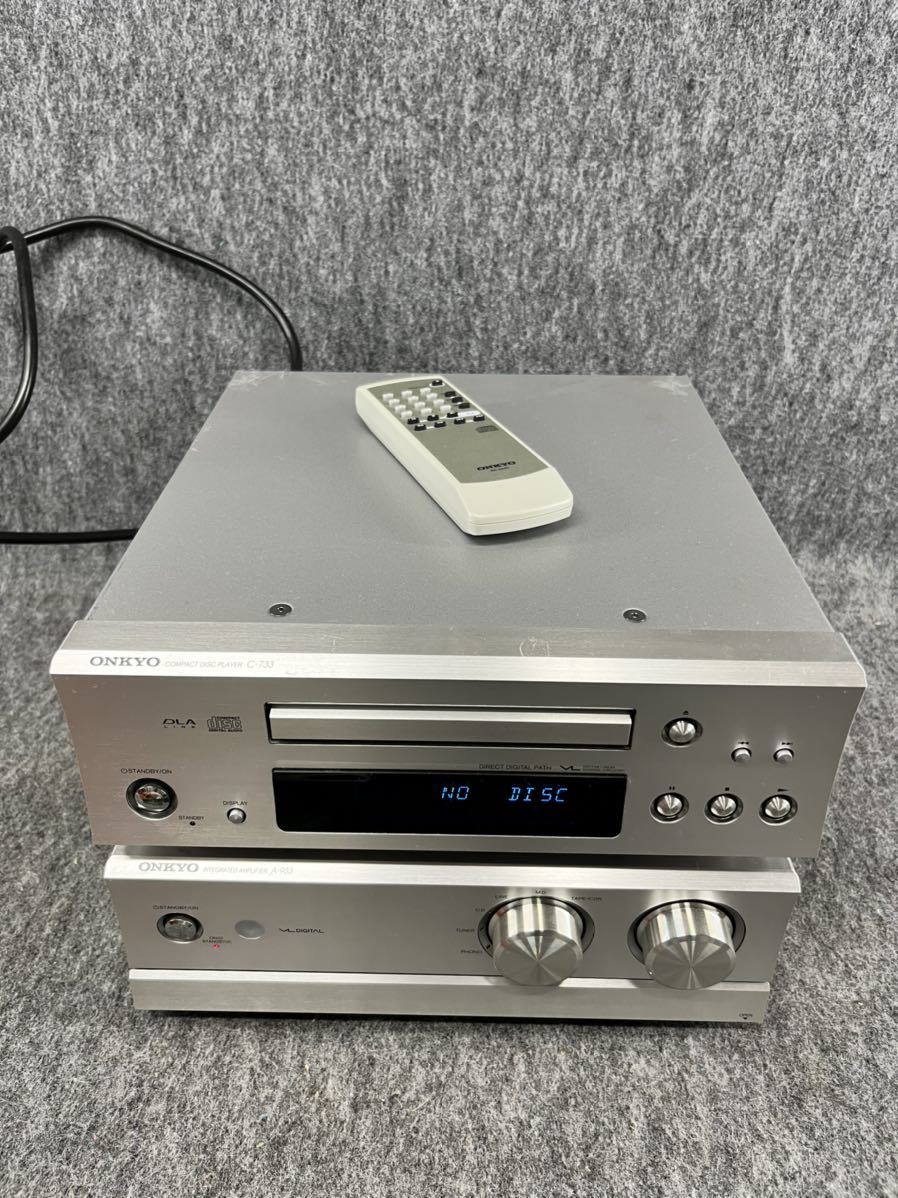 Y016Q6Z ONKYO オンキョー C-733 CD デッキ プレーヤー 通電確認済み