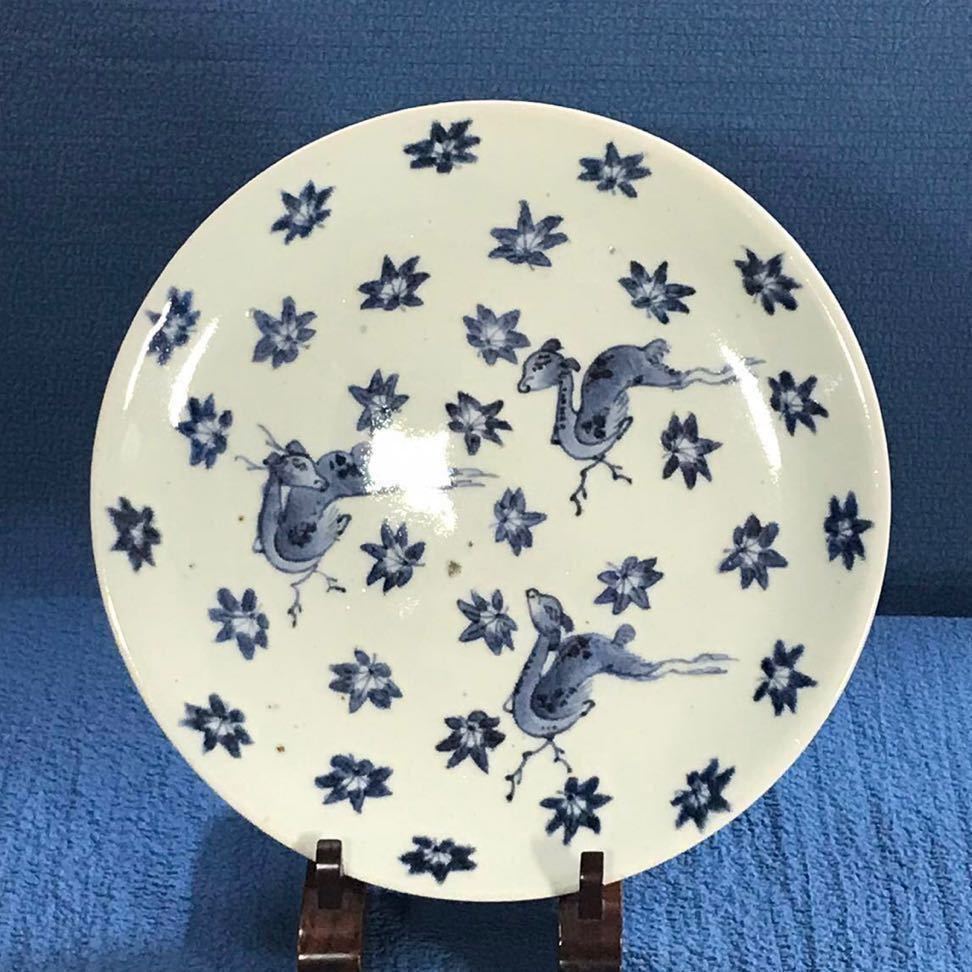 古伊万里蝶唐草無傷完品蛸唐草花唐草藍九谷柿右衛門染付