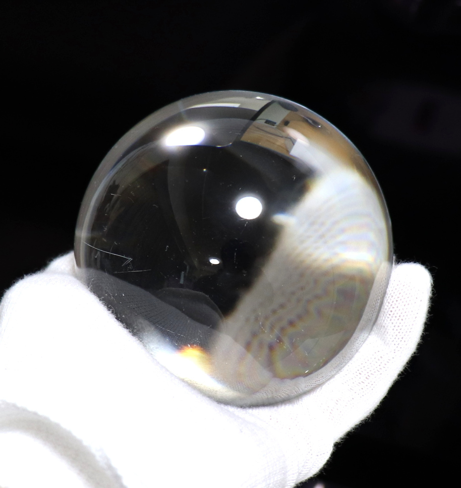 バカラ レア 高級 シリウスボウル 琥珀色 水晶玉 クリスタルガラス製