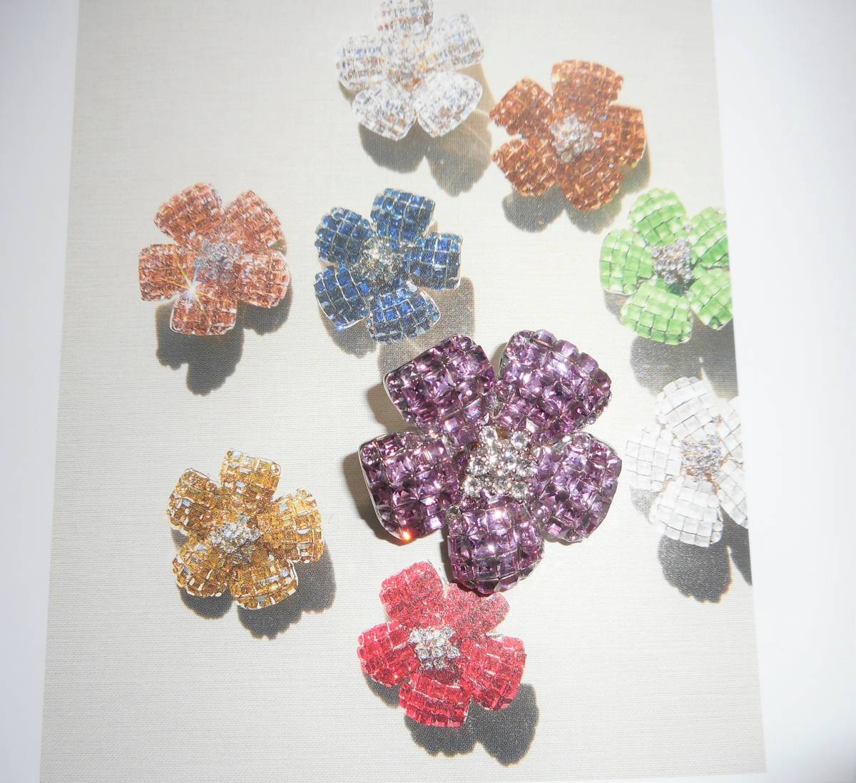 美品 フォクシー フラワー ブローチ パープル 紫 ピンク FOXEY FOXEY