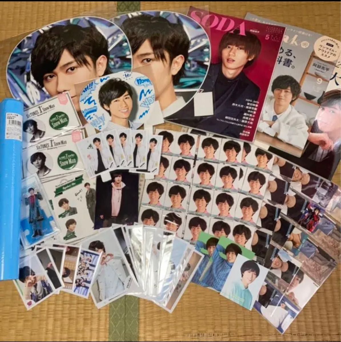 SnowMan 阿部亮平 グッズ まとめ売り 公式写真 うちわ ポスター 雑誌