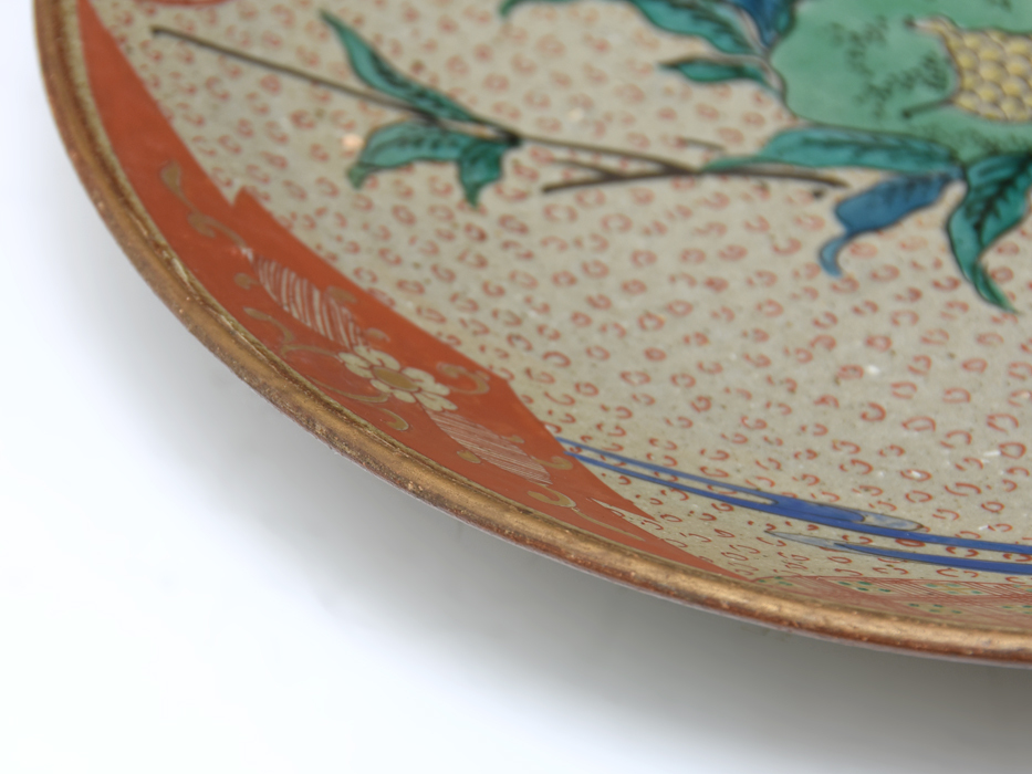 大正時代『百田造』幻の横浜焼忠臣蔵図皿径18cm☆大珍品