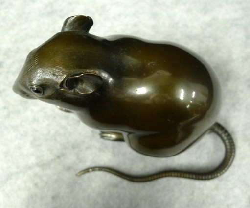 Yahoo!オークション - O022 真鍮製 正斉(銘) 栗持ち 鼠 ねずみ ネズミ
