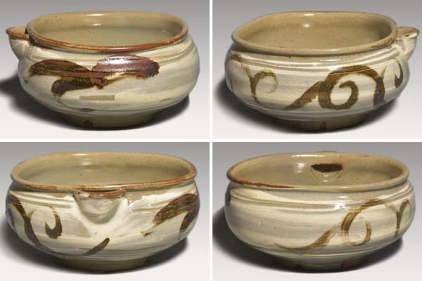 茶道具 旺祥寺窯 槙啓州作 青釉 建水 共布共箱 N 6736 【公式通販】